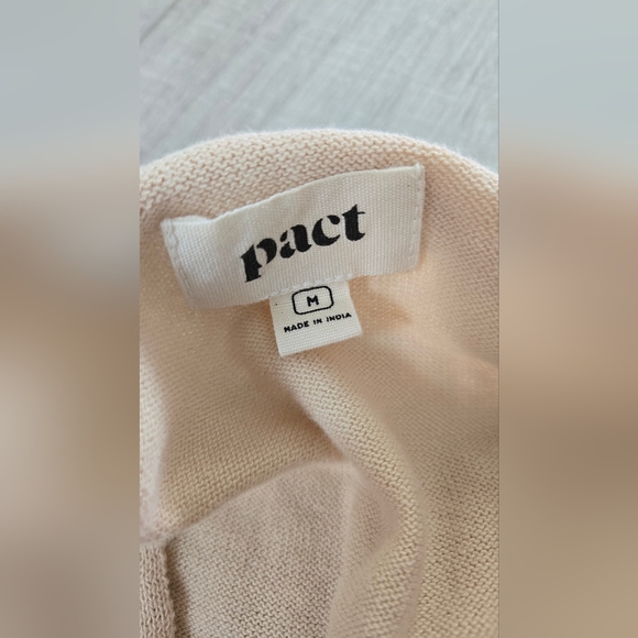 Pact | Cream Wrap Sweater in Size M - Picture 5 of 8